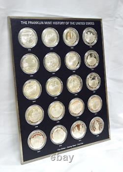 Franklin Mint History of the United States Sterling Silver Proof Medal Set