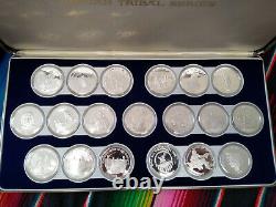 Franklin Mint, Indian Tribal Series Books and. 999 Fine Silver Medals