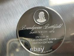 Franklin Mint James Wyeth Sterling Silver Brandywine Battlefield Plate 171g DS30