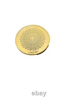 Franklin Mint Leonardo Da Vinci Gold on Sterling Silver 2 oz Self Portrait Medal
