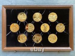 Franklin Mint, Leonardo Da Vinci Medal Collection, Gold Plated Sterling Silver