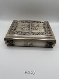 Franklin Mint Library Sterling Silver Vintage Holy Bible King James Version
