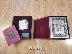 Franklin Mint Library Sterling Silver Vintage Holy Bible With Illustrations