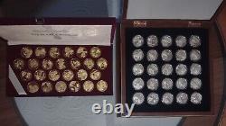 Franklin Mint Life Of Christ 2 Complete Sets Sterling Silver and 24k Gold