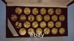 Franklin Mint Life Of Christ 2 Complete Sets Sterling Silver and 24k Gold