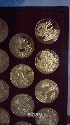 Franklin Mint Life Of Christ 2 Complete Sets Sterling Silver and 24k Gold