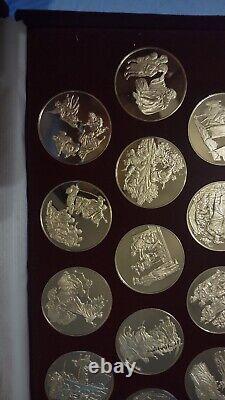 Franklin Mint Life Of Christ 2 Complete Sets Sterling Silver and 24k Gold