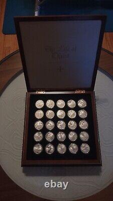 Franklin Mint Life Of Christ 2 Complete Sets Sterling Silver and 24k Gold