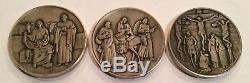 Franklin Mint Life Of Christ Vita Christi Medallion Set 50 Oz. Sterling Silver