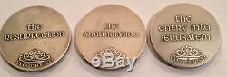 Franklin Mint Life Of Christ Vita Christi Medallion Set 50 Oz. Sterling Silver