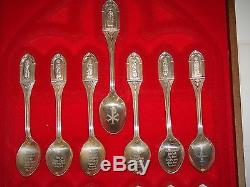 Franklin Mint Limited Edition Sterling Silver 13 Apostles Spoon Set with COA