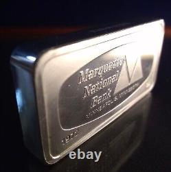 Franklin Mint MARQUETTE Bank Minneapolis MN 2oz+ Sterling Silver Ingot Bar