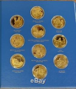 Franklin Mint Masterpieces of Impressionism 50 24K Gold on Sterling Silver Coins