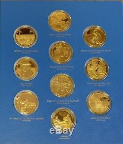 Franklin Mint Masterpieces of Impressionism 50 24K Gold on Sterling Silver Coins