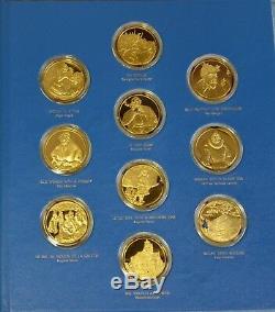 Franklin Mint Masterpieces of Impressionism 50 24K Gold on Sterling Silver Coins