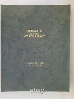 Franklin Mint Medallic History Of Pharmacy Gold On Sterling Silver Set 30 Medals