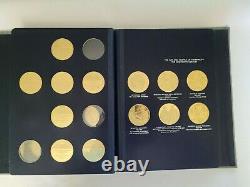 Franklin Mint Medallic History Of Pharmacy Gold On Sterling Silver Set 30 Medals