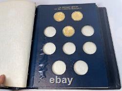 Franklin Mint Medallic History Presidency 24K Plated Sterling 13 Medals with Book