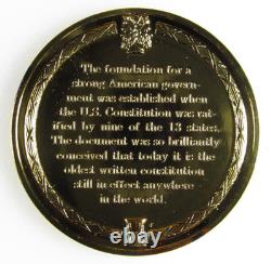 Franklin Mint Medallic History of Mankind US Constitution Ratified 925 61.8g