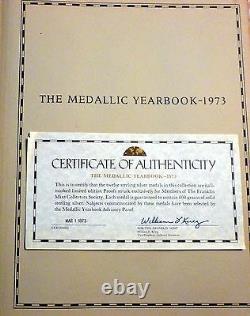 Franklin Mint Medallic Yearbook 12 Sterling silver 1973 Rare