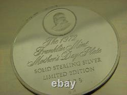Franklin Mint Mother's Day Decor Plate in Sterling silver #15535 Limited Edition