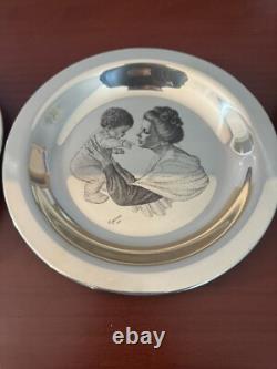 Franklin Mint Mothers Day Solid Sterling Silver Plate Set