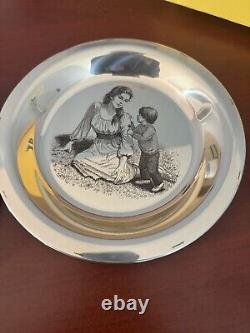 Franklin Mint Mothers Day Solid Sterling Silver Plate Set
