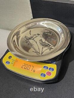 Franklin Mint National Audubon Society Sterling Silver The Goldfinch Plate 200g