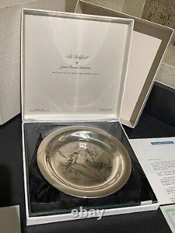 Franklin Mint National Audubon Society Sterling Silver The Goldfinch Plate 200g