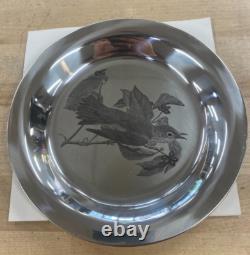Franklin Mint National Audubon Warbler 1974 232 Sterling Silver Plate