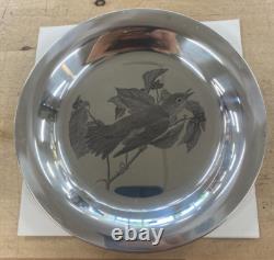 Franklin Mint National Audubon Warbler 1974 232 Sterling Silver Plate
