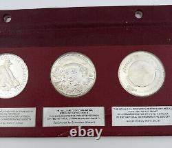 Franklin Mint National Commemorative Society Series Sterling Silver Set Proof