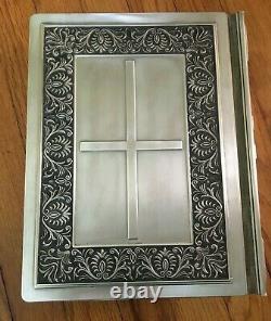 Franklin Mint New American Bible with Sterling Silver Cover Family Bible