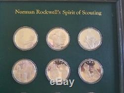 Franklin Mint Norman Rockwell 12 Sterling Silver Coin Great BSA Eagle Scout Gift