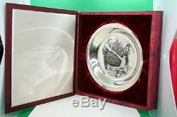 Franklin Mint Norman Rockwell'73 Sterling Silver Plate With Coa & Original Box