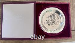 Franklin Mint Norman Rockwell Home for Christmas 1975 Sterling Silver Plate