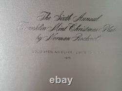 Franklin Mint Norman Rockwell Home for Christmas 1975 Sterling Silver Plate