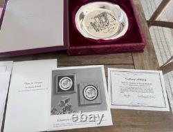 Franklin Mint Norman Rockwell Home for Christmas 1975 Sterling Silver Plate