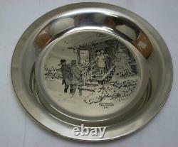 Franklin Mint Norman Rockwell Sterling Plate 187.30 Grams Silver