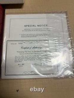 Franklin Mint Norman Rockwell Sterling Silver Christmas Collector Plate 1973