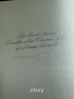Franklin Mint Norman Rockwell Sterling Silver Christmas Collector Plate 1973