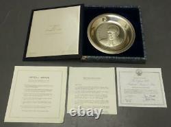 Franklin Mint OFFICIAL 1974 INAUGURAL PLATE Sterling Silver Gerald Ford 11.3oz