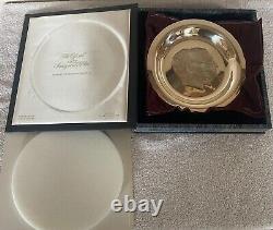 Franklin Mint -Official 1973 Inaugural Nixon Agnew Sterling Silver Plate 12.5 Oz