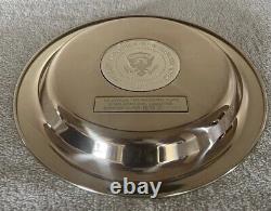 Franklin Mint -Official 1973 Inaugural Nixon Agnew Sterling Silver Plate 12.5 Oz