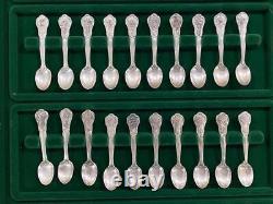 Franklin Mint Official 50 State Flower Sterling Silver Mini Spoons Complete Set