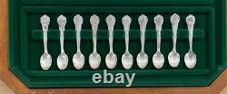 Franklin Mint Official 50 State Flower Sterling Silver Mini Spoons Complete Set