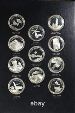 Franklin Mint Official American Space Flight Silver Anniversary 25 Silver Medals