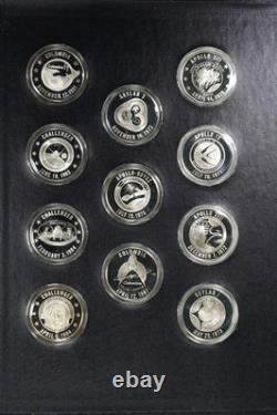 Franklin Mint Official American Space Flight Silver Anniversary 25 Silver Medals