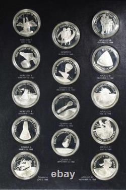 Franklin Mint Official American Space Flight Silver Anniversary 25 Silver Medals