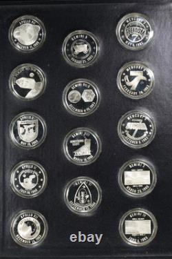 Franklin Mint Official American Space Flight Silver Anniversary 25 Silver Medals